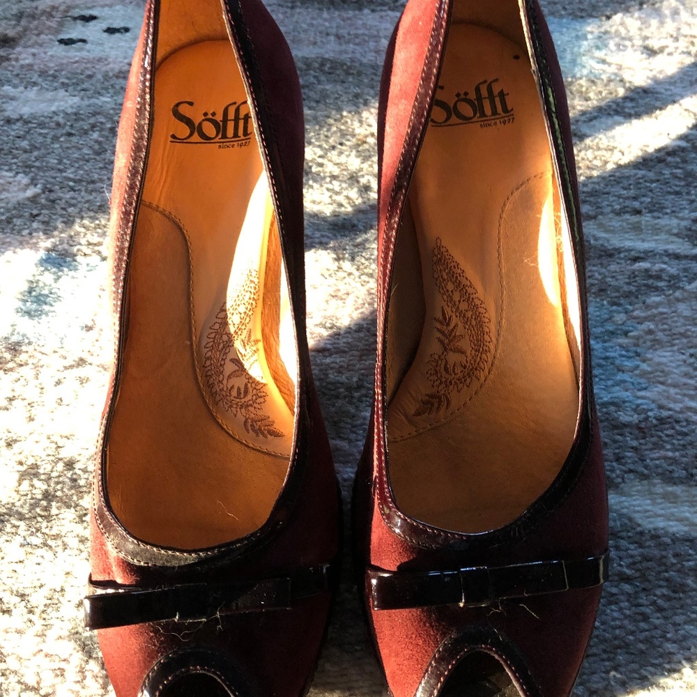 SOFFT Dk Burgandy/Brown High Heel Shoes